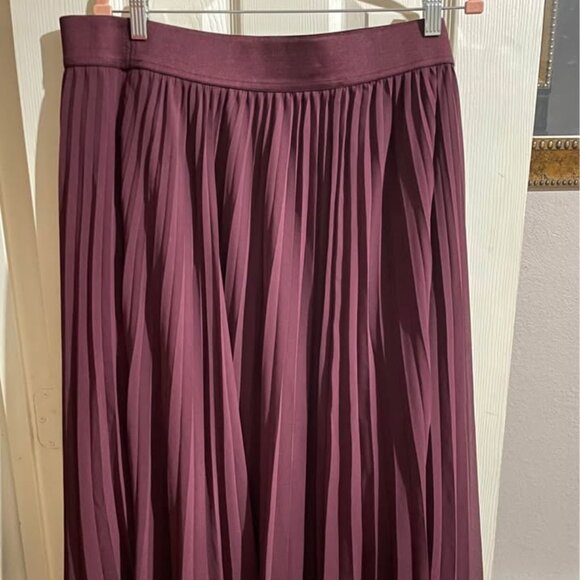 Mauve Maxi Skirt – Size 3X (22x24), Elastic Waist, Fully Pleated Ana Brayan - Picture 1 of 1